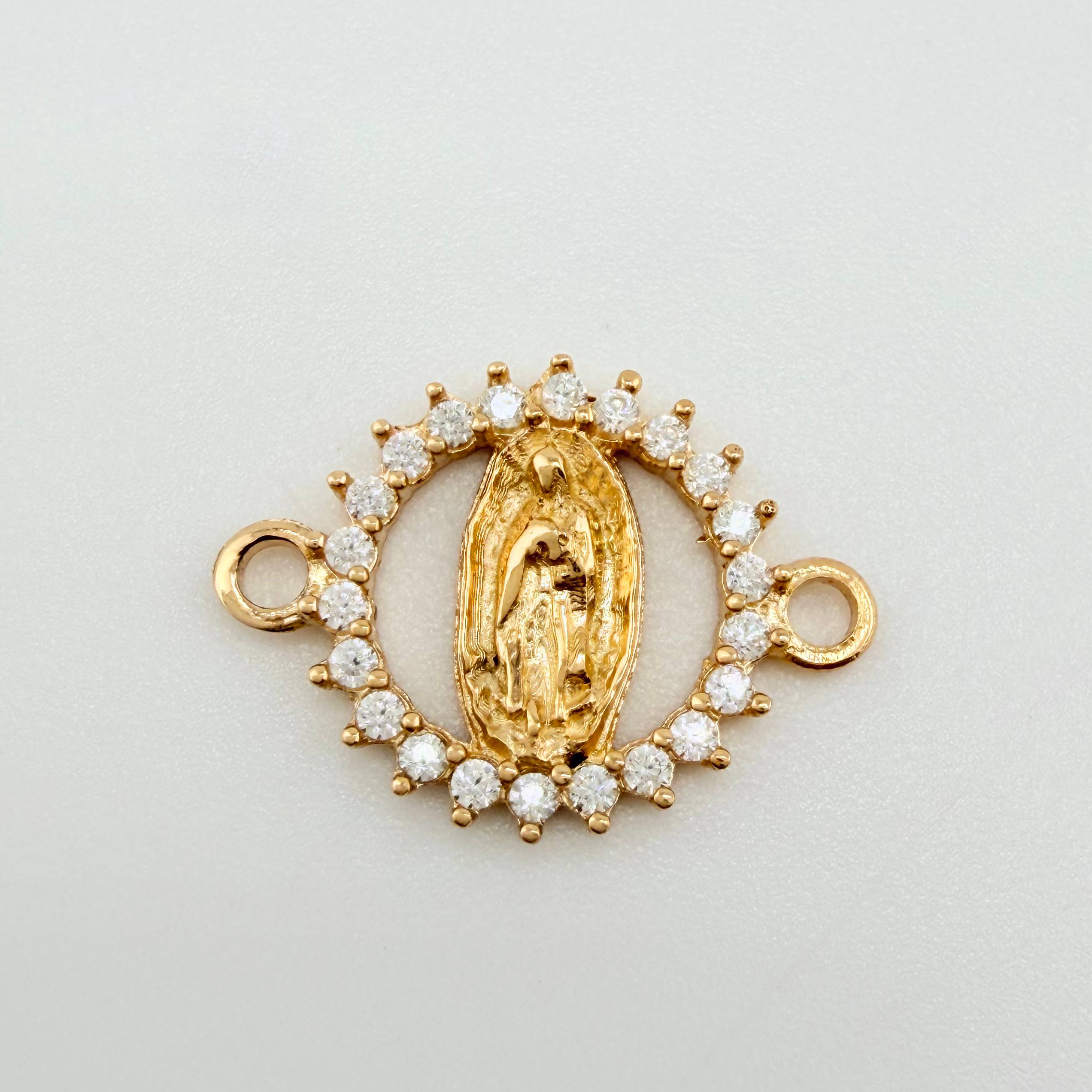 Herraje Virgen Guadalupe 0.7gr / 1/2 in / Oro Amarillo 18K