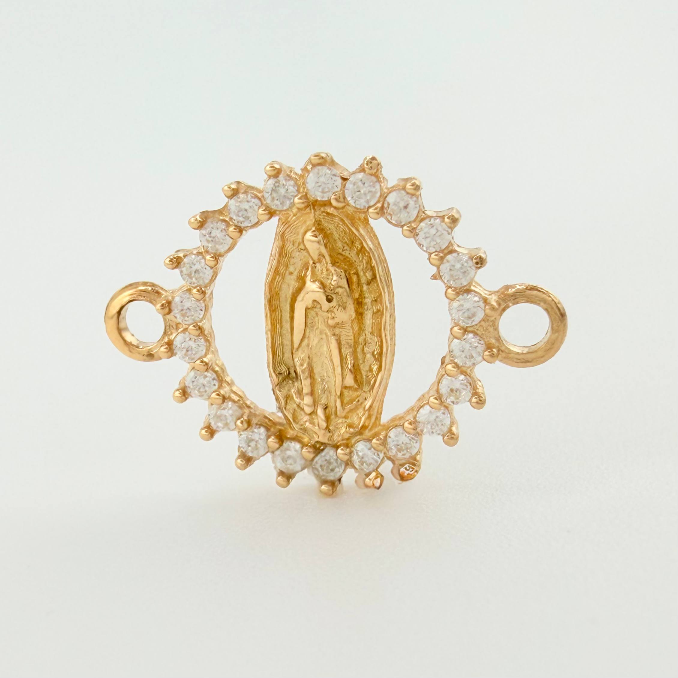 Herraje Virgen Guadalupe 0.7gr / 1/2 in / Oro Amarillo 18K