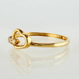 Heart Ring 1.1g / T7 3/4 / 18K Yellow Gold