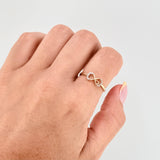 Anillo Infinito Corazón 1.6gr / T7 1/2 / Oro Amarillo 18K
