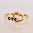 Heart Ring 1.1g / T5 1/2 / 18K Yellow Gold