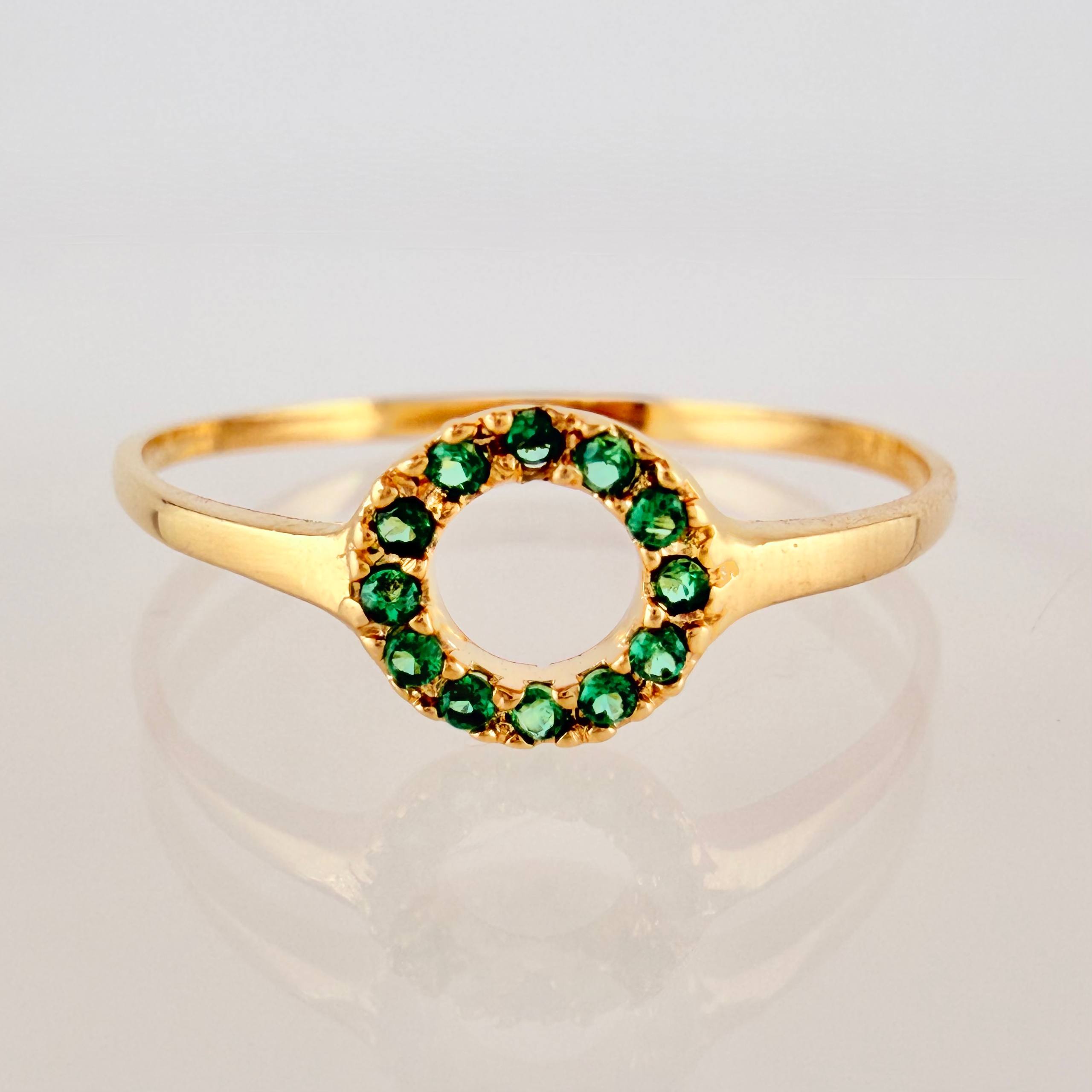 Dense Circular Ring 0.9g / T7 / 18K Yellow Gold