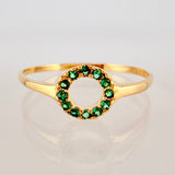 Dense Circular Ring 0.9g / T7 / 18K Yellow Gold
