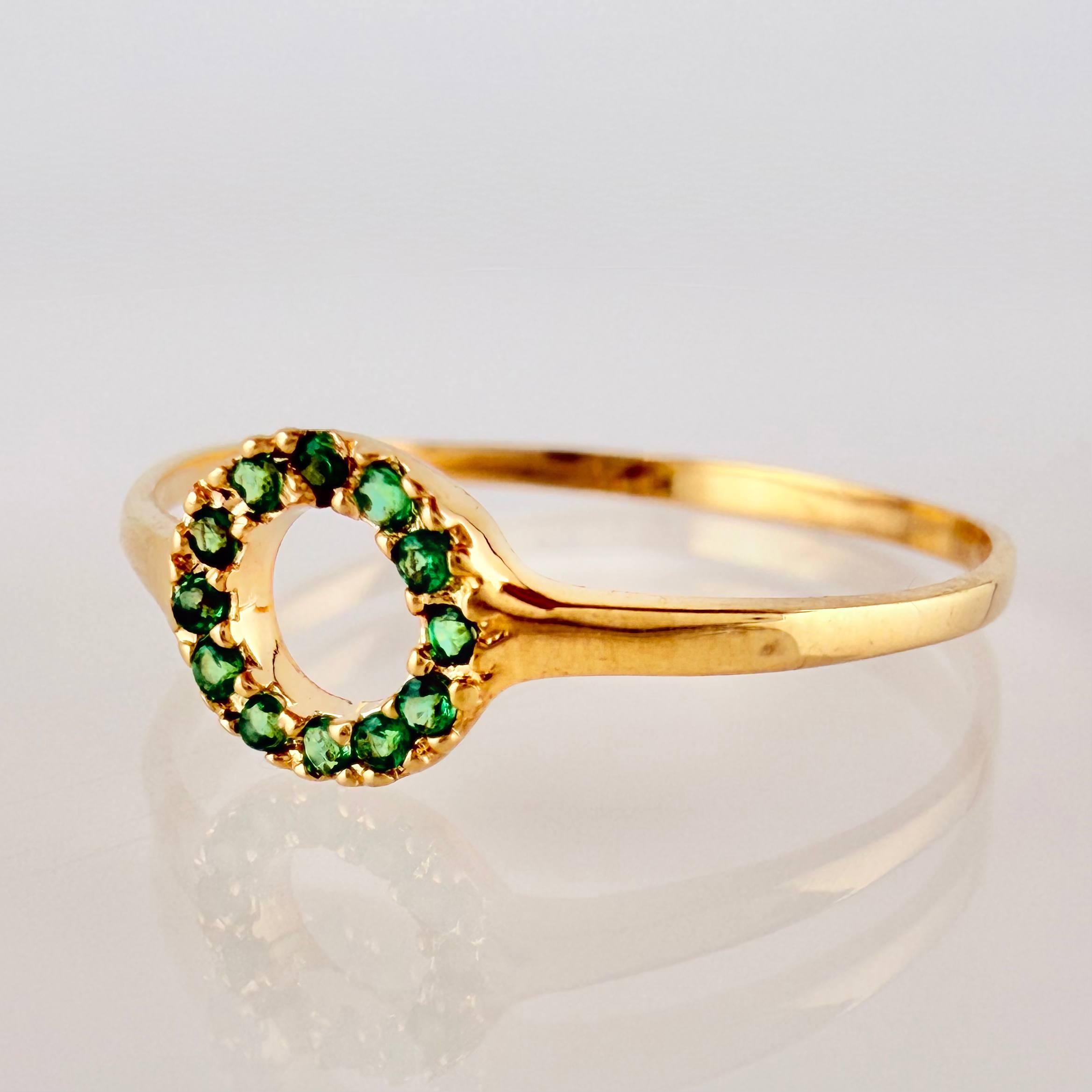 Dense Circular Ring 0.9g / T7 / 18K Yellow Gold