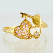 Anillo Corazón Llaves 1.45gr / T6 3/4 / Oro Amarillo 18K