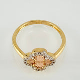 Anillo Trebol Rosa  2.3gr / T6 3/4 / Dos Oros Amarillo Rosa Nac.Esp. 18K