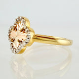 Anillo Trebol Rosa  2.3gr / T6 3/4 / Dos Oros Amarillo Rosa Nac.Esp. 18K
