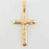 Dije Cruz Cristo 5.5gr / 2 1/4 in / Tres Oros 18K ©