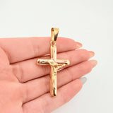 Dije Cruz Cristo 5.5gr / 2 1/4 in / Tres Oros 18K ©