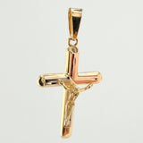 Dije Cruz Cristo 5.5gr / 2 1/4 in / Tres Oros 18K ©