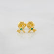 Stud Earrings Libélula 0.65 g / in / 6.3 mm Yellow Gold 18K