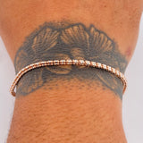 Ice Bracelet 4.7gr / 8in / Two-Tone White and Rose Gold +4 14K Italy $