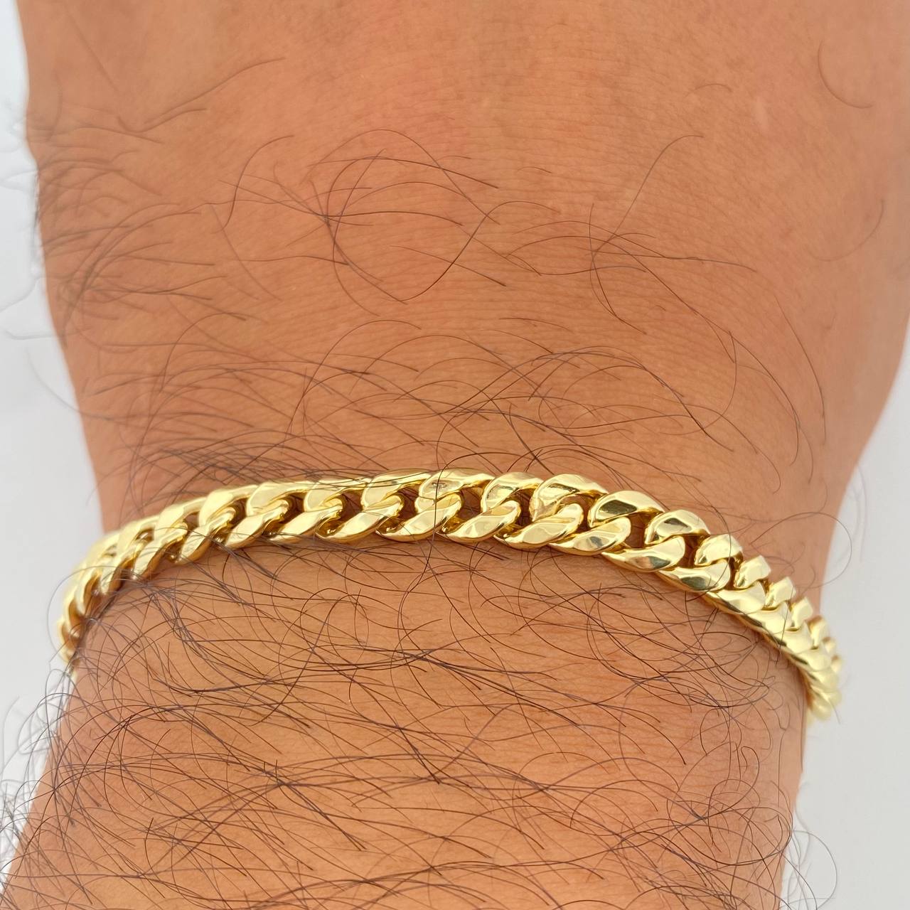 Cuban Bracelet 6.1gr / 8in / Yellow Gold +1 14K Italy $