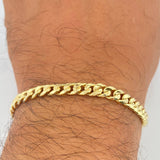 Cuban Bracelet 6.1gr / 8in / Yellow Gold +1 14K Italy $