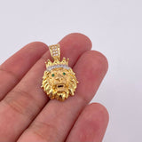 Pendant Lion Head 3.55 g / 1 in Yellow Gold 18K