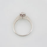 Anillo Halo Cuadrado Rubí 26 Pts 2.15 g / T6 1/2 Plata 925