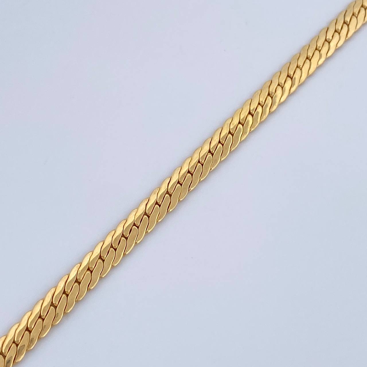 Flat Snake Bracelet 4.4gr / 7.6in / +3 18K Gold &