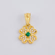 Dije Trebol 4 Hojas 0.85 g / 1 in Oro Amarillo 18K