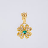 Dije Trebol 4 Hojas 0.85 g / 1 in Oro Amarillo 18K