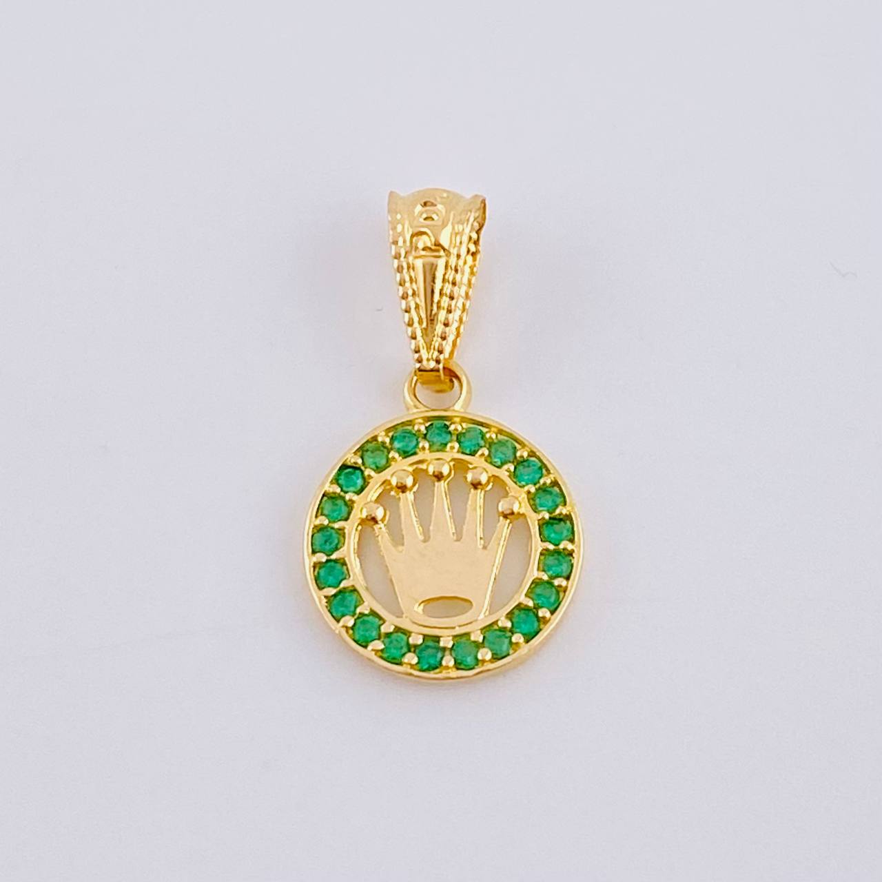 Dije Corona Circular 0.65 g / 3/4 in Oro Amarillo 18K