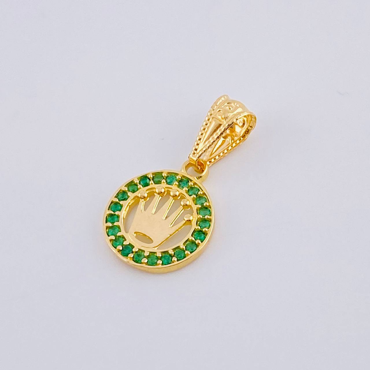 Dije Corona Circular 0.65 g / 3/4 in Oro Amarillo 18K