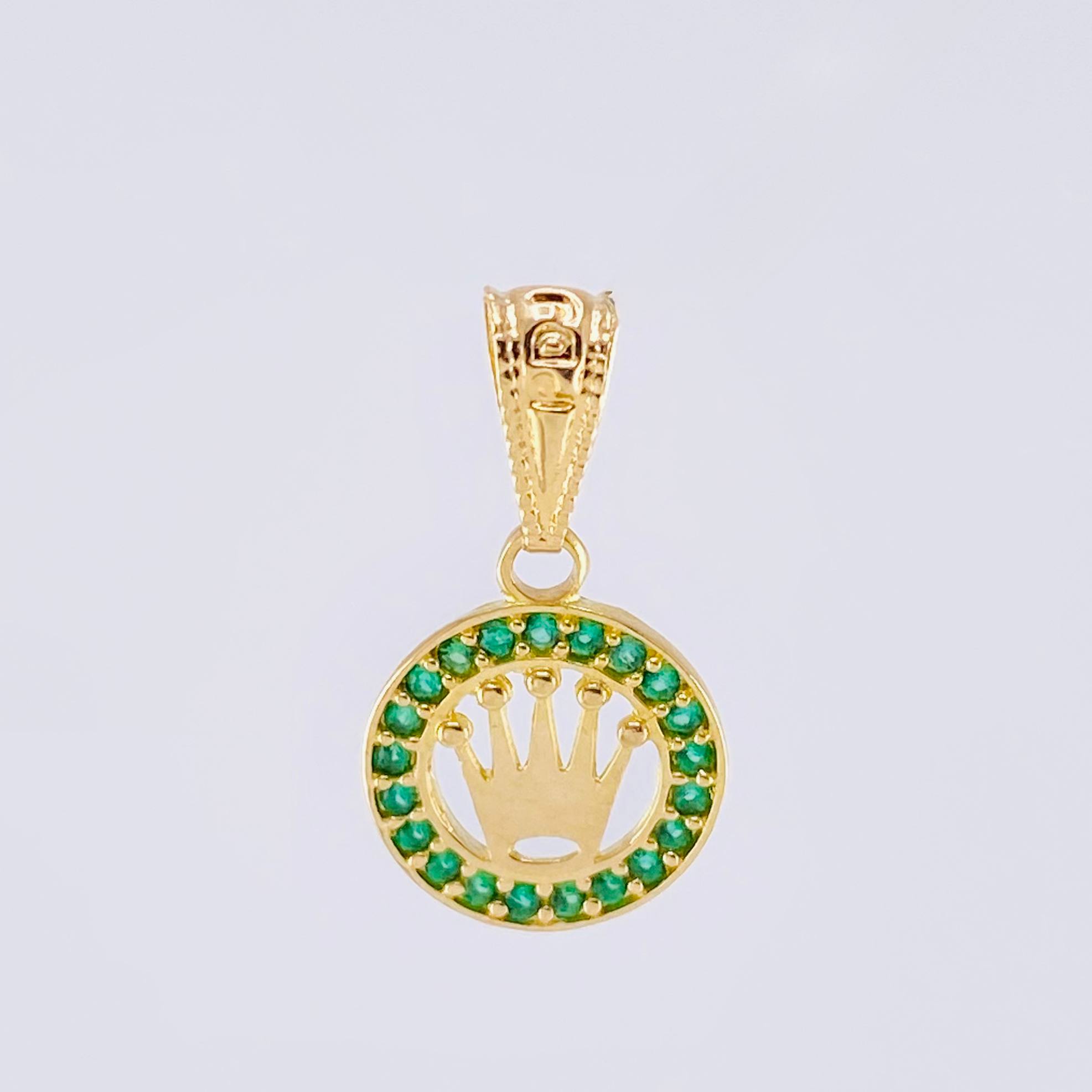 Dije Corona Circular 0.65 g / 3/4 in Oro Amarillo 18K