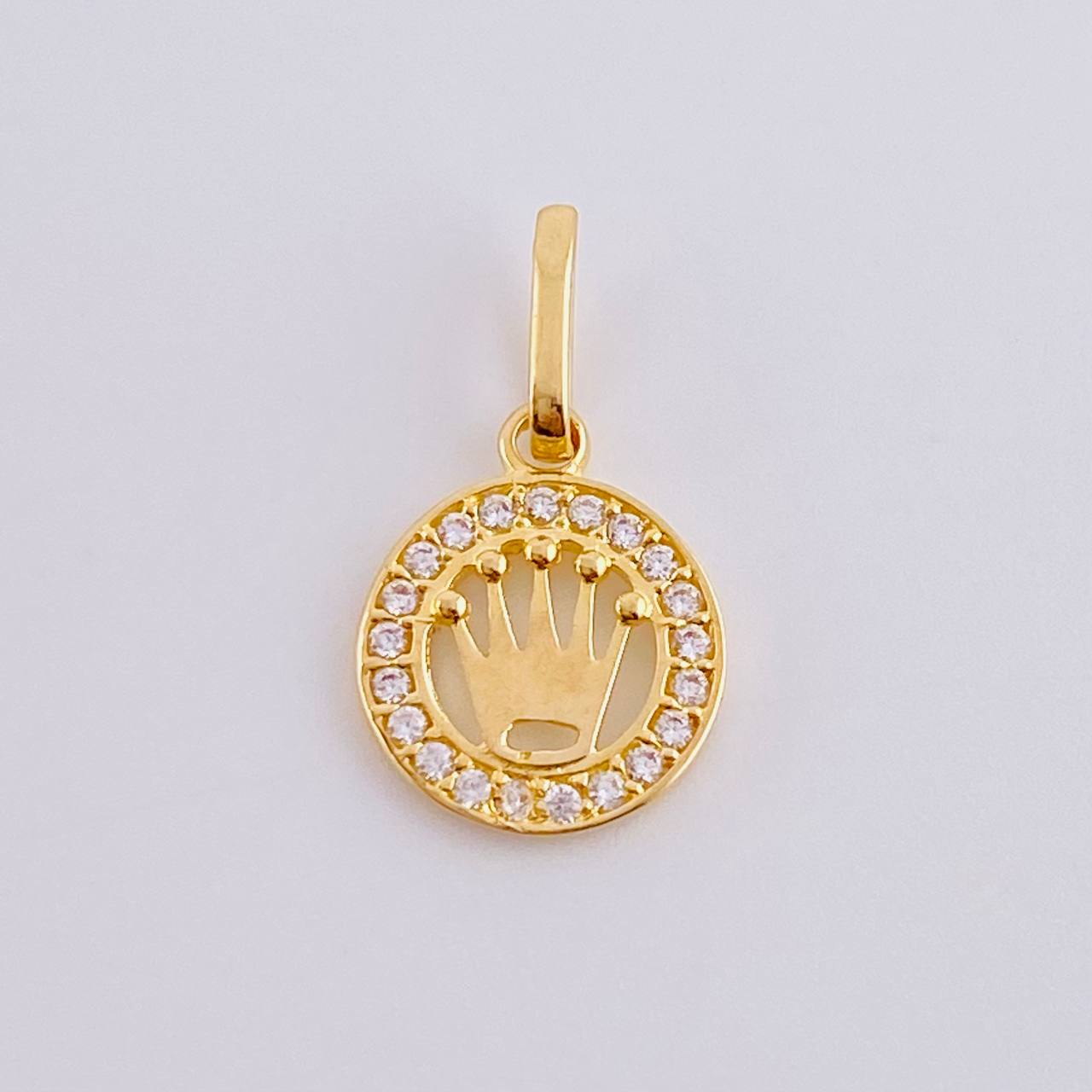 Dije Corona Circular 0.75 g / 3/4 in Oro Amarillo 18K