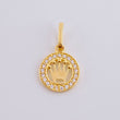 Dije Corona Circular 0.75 g / 3/4 in Oro Amarillo 18K
