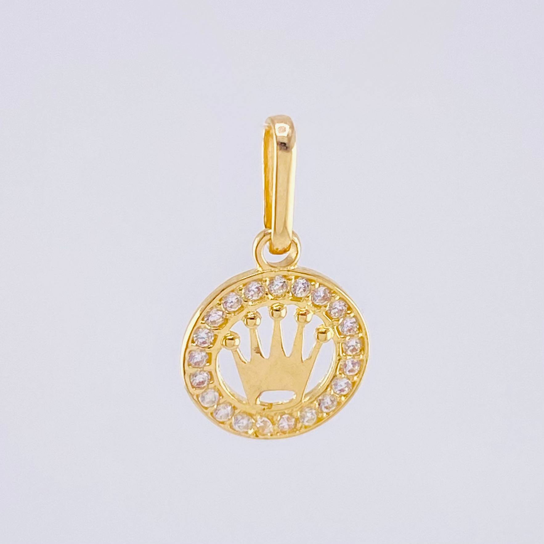 Dije Corona Circular 0.75 g / 3/4 in Oro Amarillo 18K