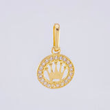 Dije Corona Circular 0.75 g / 3/4 in Oro Amarillo 18K