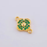 Herraje Trebol Central 0.7 g / 1/2 in Oro Amarillo 18K