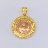 Dije Corona Circular 7.55 g / 1 1/2 in Tres Oros 18K