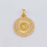 Dije Medalla Letra O 4.8 g / 1 1/4 in Oro Amarillo 18K