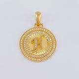 Dije Medalla Letra H 4.8g / 1 1/4 in Oro Amarillo 18K