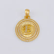 Pendant Medal Letter E 4.8g / 1 1/4 in 18K Yellow Gold