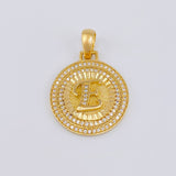 Pendant Medal Letter E 4.9g / 1 1/4 in 18K Yellow Gold