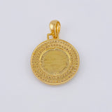 Pendant Medal Letter E 4.9g / 1 1/4 in 18K Yellow Gold