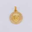 Dije Medalla Letra V 5.1g / 1 1/4 in Oro Amarillo 18K