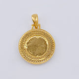 Dije Medalla Letra V 5.1g / 1 1/4 in Oro Amarillo 18K