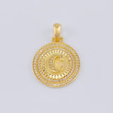 Dije Medalla Letra C 4.6g / 1 1/4 in Oro Amarillo 18K