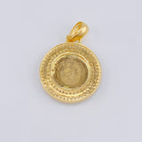 Dije Medalla Letra C 4.6g / 1 1/4 in Oro Amarillo 18K
