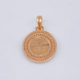Dije Corona Circular 4.3 g / 1 1/4 in Oro Rosa 18K