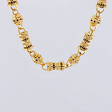 Cadena Rustica Cilindros Tupidos 77.3 g / 25 1/2 in / 6.6 mm Oro Amarillo 18K