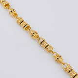 Cadena Rustica Cilindros Tupidos 77.3 g / 25 1/2 in / 6.6 mm Oro Amarillo 18K