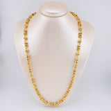 Cadena Rustica Cilindros Tupidos 77.3 g / 25 1/2 in / 6.6 mm Oro Amarillo 18K