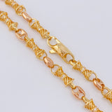 Cadena Rustica Gc 58.45 g / 25 1/2 in / 6.1 mm Dos Oros Amarillo Rosa 18K