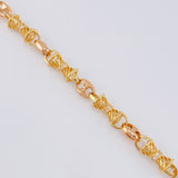 Cadena Rustica Gc 58.45 g / 25 1/2 in / 6.1 mm Dos Oros Amarillo Rosa 18K