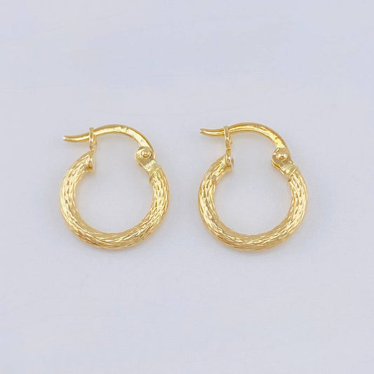 Hoop Earrings Leonore 0.9 g / 1/2 in 18K Yellow Gold