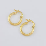 Candongas Leonore 0.9 g / 1/2 in Oro Amarillo 18K