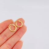 Candongas Leonore 0.9 g / 1/2 in Oro Amarillo 18K